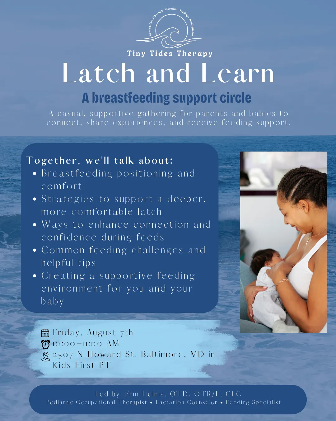 Latch and Learn: A Breastfeeding Support Circle, occupational therapy, lactation, infant feeding